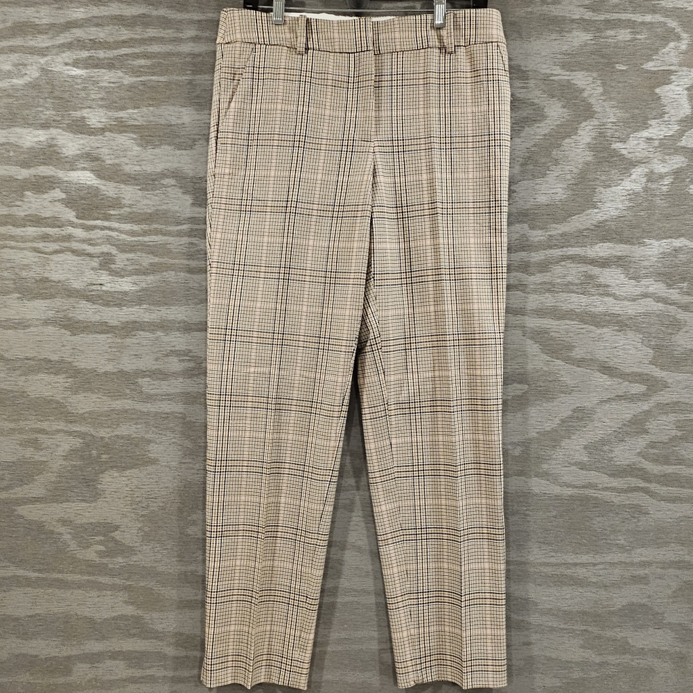 Talbots Checkered Ankle Pants in Beige and Black